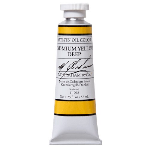 M. Graham & Co., Artists', Oil Paint, 1.25oz, Cadmium Yellow Deep